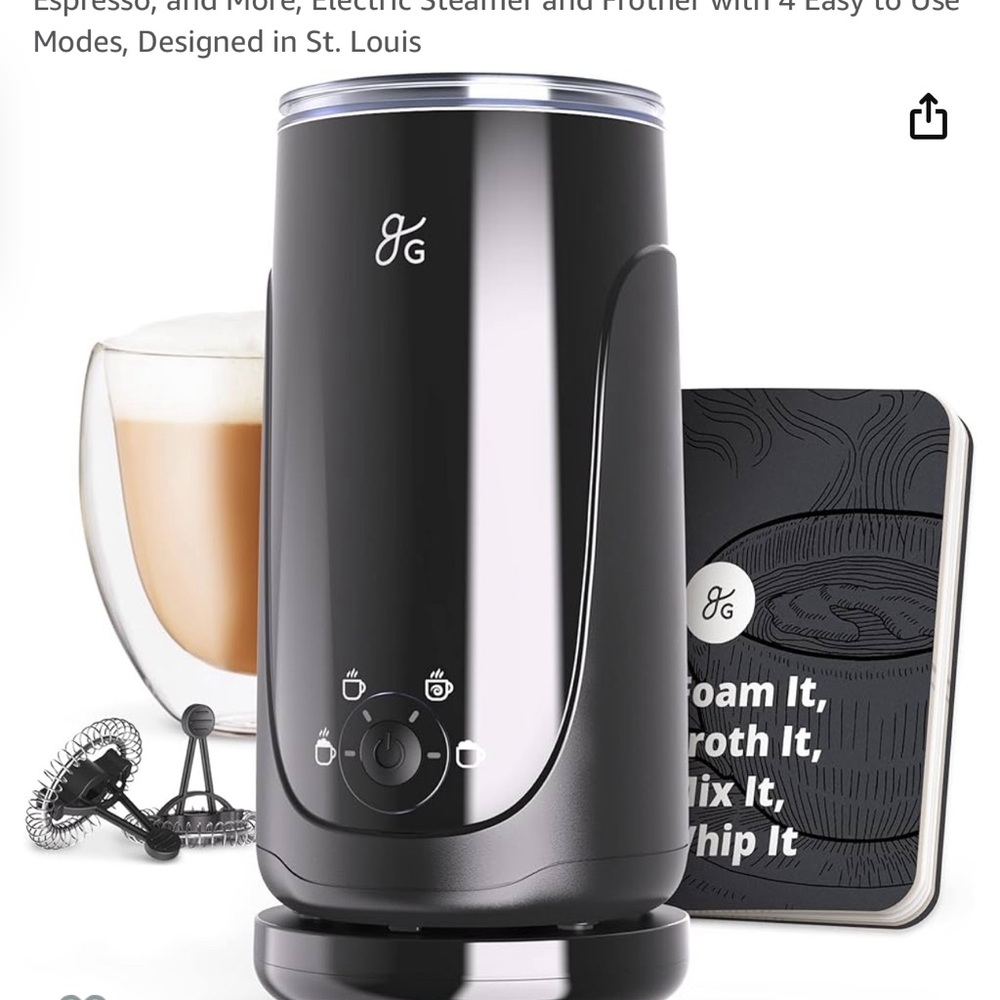 New greater goods brand milk frother